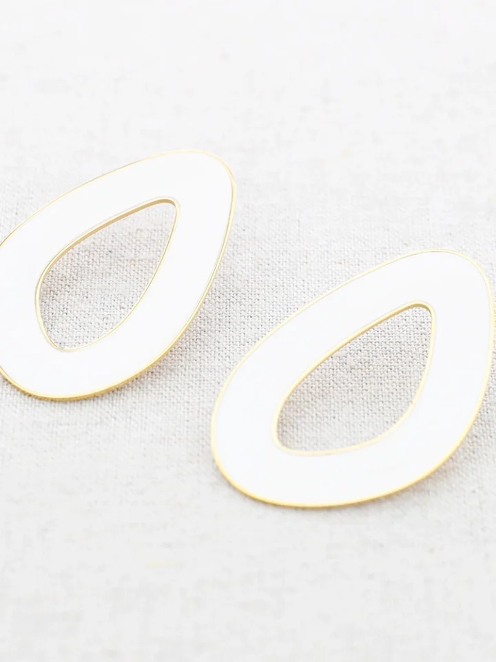 Sonata kõrvarõngad Irregular Ring Enamel | Blank